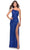 La Femme 31089 - Sequin Cutout Prom Dress Special Occasion Dress 00 / Royal Blue