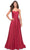 La Femme 31105 - A-Line Ruched Satin Evening Dress Special Occasion Dress
