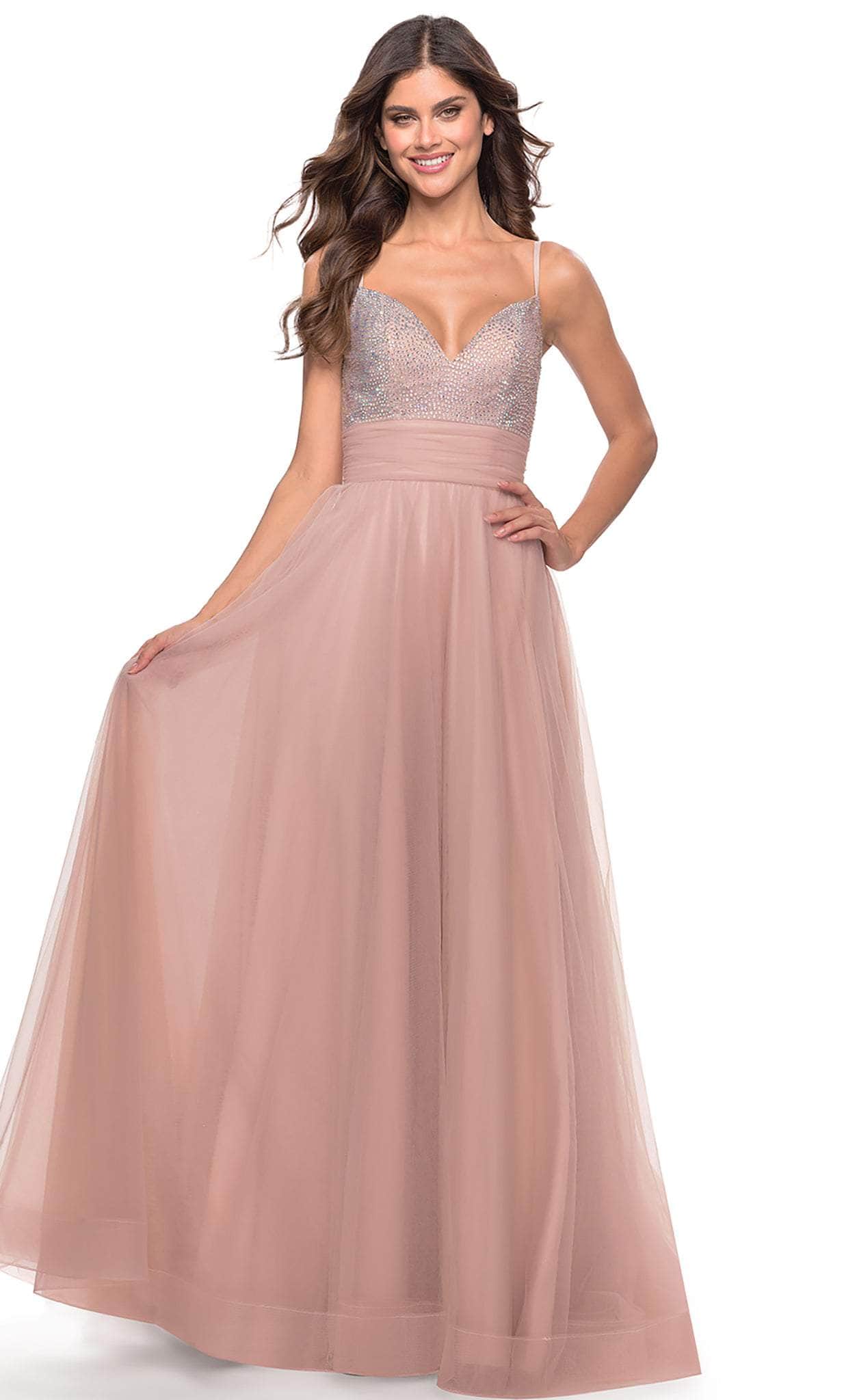 La Femme 31238 - Beaded Tulle Prom Dress 0 / Sage - Shop La Femme dresses on Couture Candy at CoutureCandy.com La Femme 31238 - Beaded Tulle Prom Dress 0 / Sage - Shop La Femme dresses on Couture Candy at CoutureCandy.com