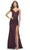 La Femme 31252 - Sheer Bodice Evening Dress Special Occasion Dress 00 / Dark Berry