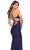 La Femme 31360 - Ruched V Neck Long Dress Special Occasion Dress