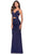 La Femme 31360 - Ruched V Neck Long Dress Special Occasion Dress