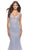 La Femme 31407 - Rhinestone Embellished V-Neck Evening Gown Special Occasion Dress