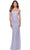 La Femme 31414 - Spaghetti Strap Beaded Long Dress Special Occasion Dress 00 / Light Periwinkle