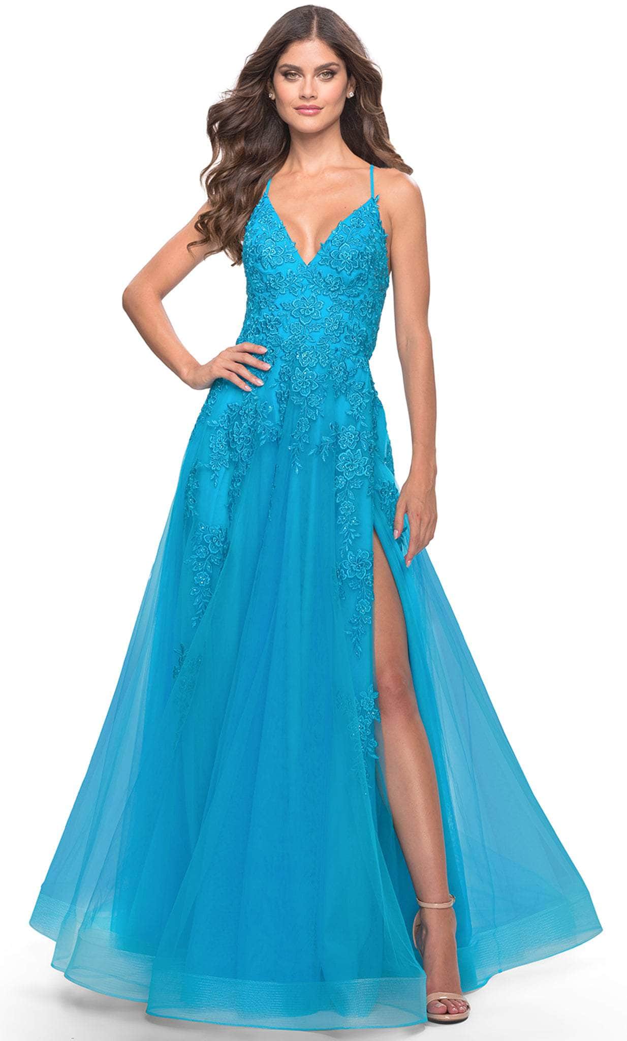 La Femme 31503 Prom Dress - Aqua | NewYorkDress La Femme 31503 Prom Dress - Aqua | NewYorkDress