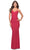 La Femme 31523 - Side Cutout Jersey Long Dress Special Occasion Dress 00 / Red