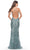 La Femme 31546 - Patterned Sequin Plunging Gown Special Occasion Dress