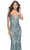 La Femme 31546 - Patterned Sequin Plunging Gown Special Occasion Dress