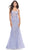 La Femme 31581 - Tulle Sheath Embellished Gown Special Occasion Dress 00 / Light Periwinkle