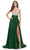 La Femme 31592 - Beaded Satin A-Line Prom Dress Special Occasion Dress 00 / Emerald