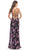 La Femme 31597 - Floral Sequined High Slit Gown Evening Dresses