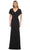 La Femme - Flutter Sleeve Jersey Formal Dress 29997SC - 3 pc Black In Size 12, 14, 16 Available CCSALE