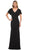 La Femme - Flutter Sleeve Jersey Formal Dress 29997SC - 3 pc Black In Size 12, 14, 16 Available CCSALE