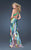 La Femme Gigi - 16115 V-Neck Colorful Splatter Print Long Dress Special Occasion Dress