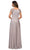 La Femme - Lace Jewel Neck A-Line Dress 28100SC - 1 pc Silver In Size 12 Available CCSALE 12 / Silver