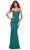 La Femme - Square Neck Sheath Evening Dress 30493SC - 1 pc Navy In Size 2 Available CCSALE 2 / Navy