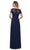 La Femme - V-Neck Ruched Evening Dress 29772SC - 1 pc Silver In Size 12 Available CCSALE 12 / Silver