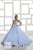LA Glitter - 24029 Bejeweled Plunging Corset Bodice Ballgown Quinceanera Dresses
