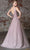 Ladivine 9174 - Ombre Plunging V-Neck Evening Gown Evening Dresses