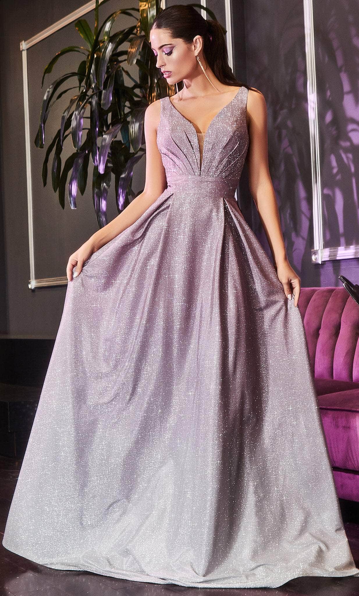 Ladivine 9174 - Ombre Plunging V-Neck Evening Gown Ladivine 9174 - Ombre Plunging V-Neck Evening Gown