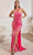 Ladivine C140 - Cut-In Sequin Prom Dress Prom Dresses 2 / Hot Pink
