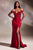 Ladivine CA106 - Off Shoulder Jeweled Prom Dress Prom Dresses 4 / Deep Red-