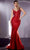 Ladivine CB119 - Scoop Back Rhinestones Evening Gown Evening Dresses 4 / Red