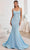 Ladivine CD2219 - Lace Up Back Prom Dress Prom Dresses 2 / Light Blue-