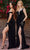 Ladivine CD236 - Velvet Off Shoulder Evening Gown Evening Dresses 4 / Black