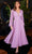 Ladivine CD242S - Bell Sleeve Pleated Formal Dress Prom Dresses 6 / Lavender-