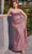 Ladivine CD254C - Cowl Corset Plus Prom Dress Prom Dresses 16 / Rosewood