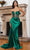 Ladivine CD269 - Sheer Corset Prom Dress Evening Dresses 2 / Emerald