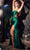 Ladivine CD273 - Sweetheart High Slit Prom Gown Special Occasion Dress 4 / Emerald