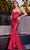 Ladivine CD294 - Strapless Mermaid Evening Gown Evening Dresses 2 / Red