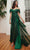 Ladivine CD878 - Draped Off Shoulder Prom Dress Prom Dresses 4 / Emerald