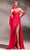Ladivine CD886 - Draped Sweetheart Prom Dress Special Occasion Dress 2 / Red