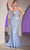 Ladivine CD992 - Applique Corset Prom Dress Special Occasion Dress 2 / Blue-