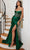 Ladivine CDS423 - Strapless High Slit Evening Gown Special Occasion Dress 2 / Deep Emerald