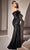 Ladivine CH135 - Draped Sequin Evening Gown Prom Dresses