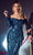 Ladivine CH135 - Draped Sequin Evening Gown Prom Dresses XXS / Lapis Blue-