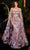 Ladivine J834 - Glitter Cape Prom Dress Prom Dresses 6 / English Violet-