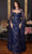 Ladivine J834 - Glitter Cape Prom Dress Prom Dresses 6 / Navy-