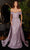 Ladivine J836 - Glitter Overskirt Evening Gown Prom Dresses 6 / Mauve-
