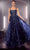 Ladivine J840 - Square Neck Glitter Prom Dress Special Occasion Dress 4 / Navy
