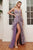 Ladivine J847 - Glitter High Slit Prom Dress Prom Dresses