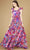 Lara Dresses 29271 - Ruffled Print Maxi Dress Special Occasion Dress 0 / Red