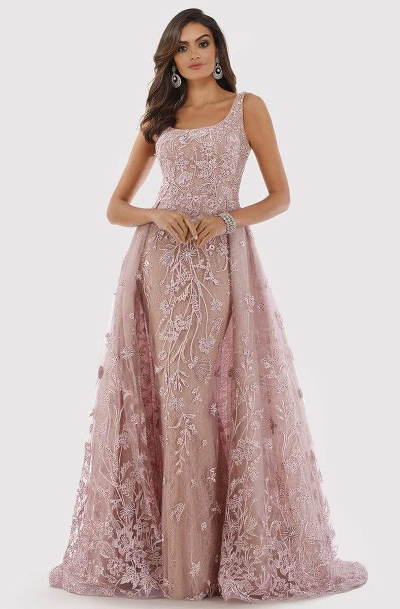 Lara Dresses - 29786 Lace Scoop Neck Dress With Overskirt Couture Candy Lara Dresses - 29786 Lace Scoop Neck Dress With Overskirt Couture Candy