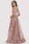 Lara Dresses - 29792 Floral Embroidered Long A-Line Gown Prom Dresses