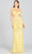 Lara Dresses 9989 - Beaded Cutout Prom Dress Special Occasion Dress 0 / Lemon