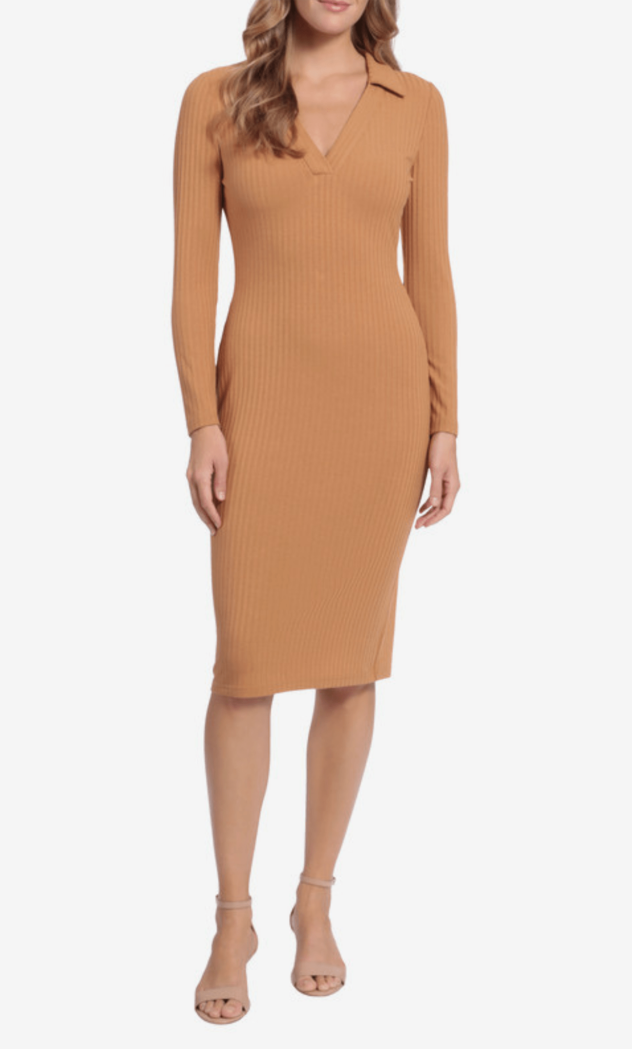 London Times T6052M - Collared V-Neck Fitted Formal Dress London Times T6052M - Collared V-Neck Fitted Formal Dress